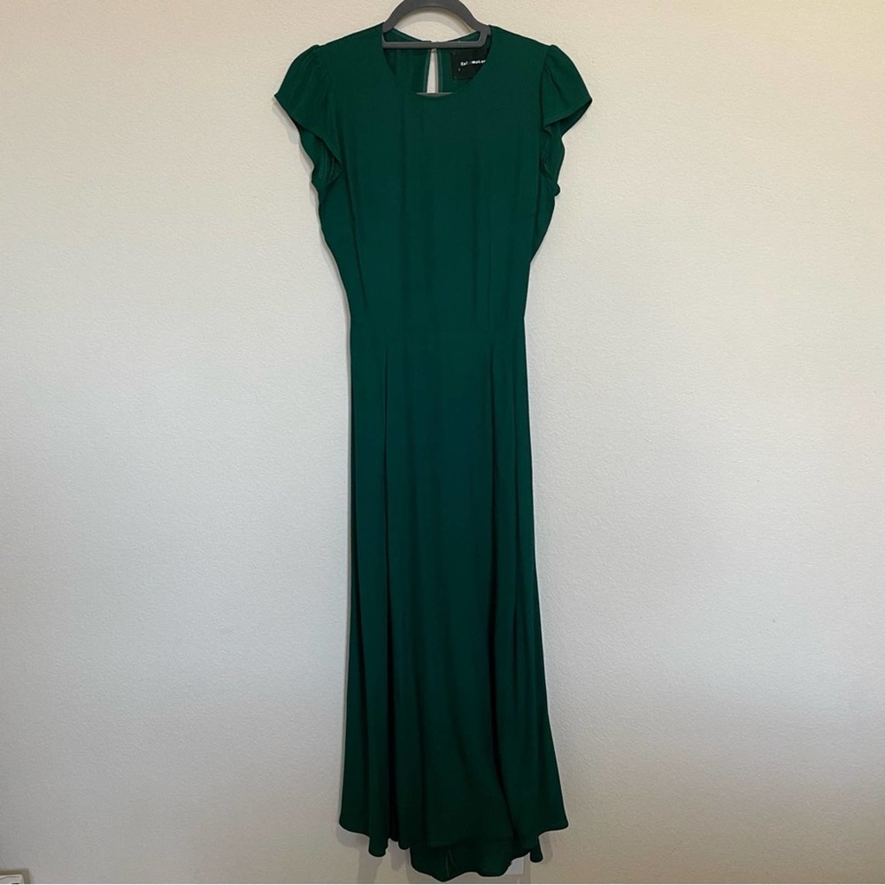 Reformation Dark Teal Midi Dress - Picture 3 of 7
